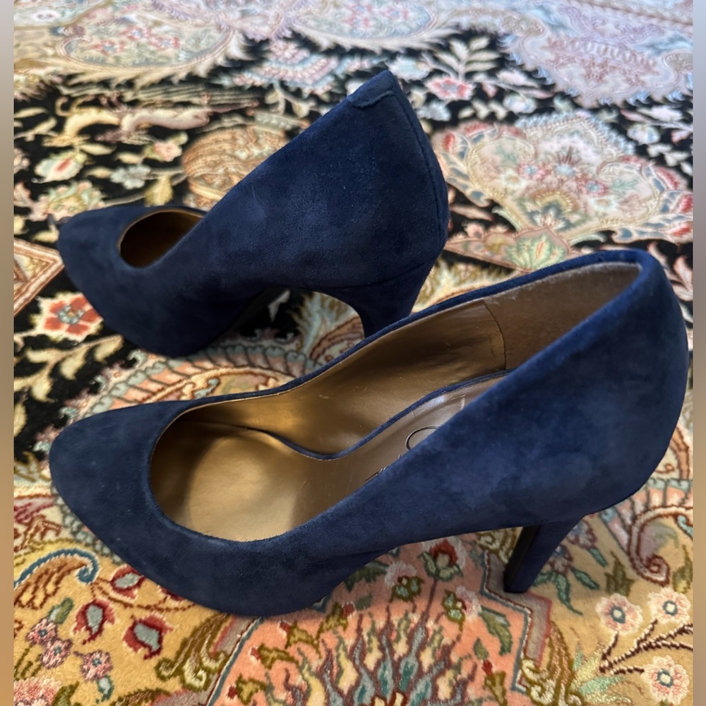 New Jessica Simpson Dark Blue Suede Heels